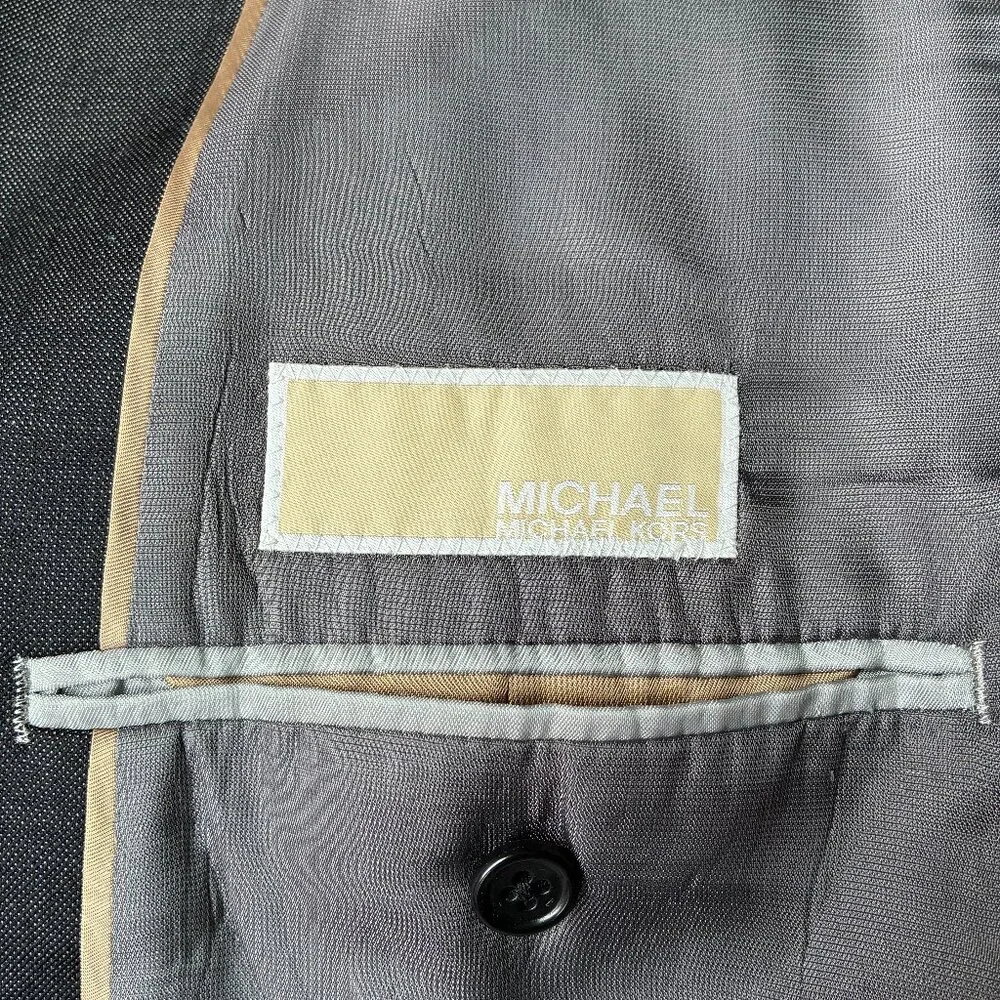 Michael Kors Men's Gray Wool Two-Button Blazer - Size 38R